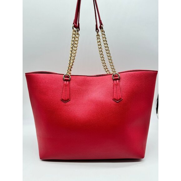 INC International Concepts Zoiey chain strap women's XL tote bag --RED - Picture 4 of 11